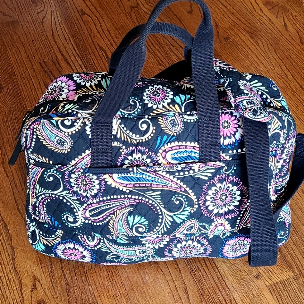 Vera Bradley Black Paisley Weekender Bag